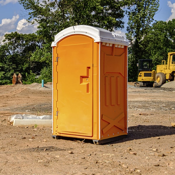 how often are the portable restrooms cleaned and serviced during a rental period in Arvilla North Dakota